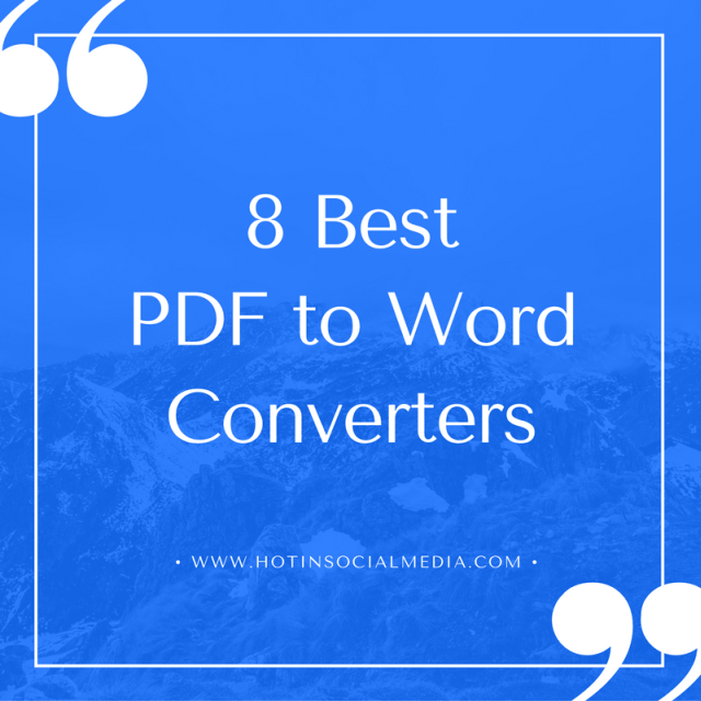 Best Pdf Word Conversion Software