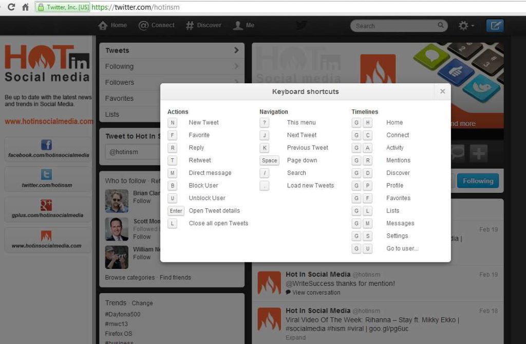 10 Most Useful Twitter Keyboard Shortcuts