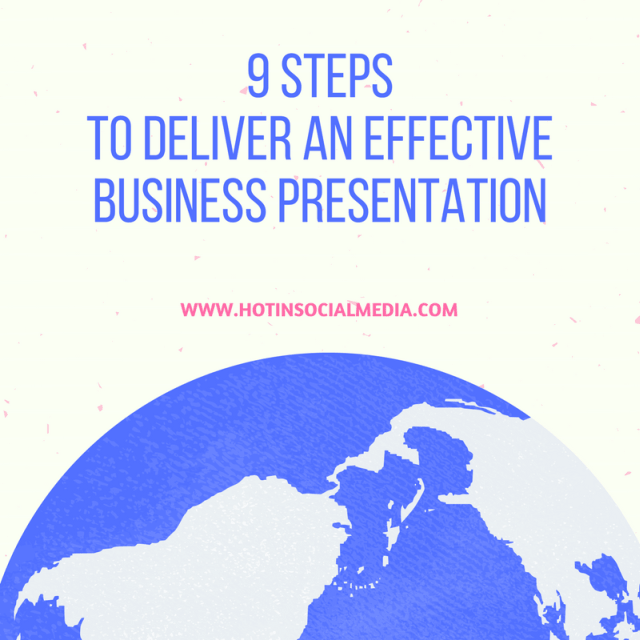 deliver business presentation
